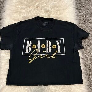 Baby Girl Black Crop Top